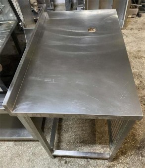 Τραπέζι Εργασίας Inox 100x60x87Cm 2 Ανοιγόμενες Πόρτες Μεταχειρισμένο
